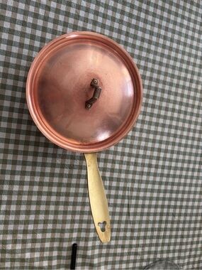 Copper-Finish Saucepan with Brass Handle - Copper Color - Spartan